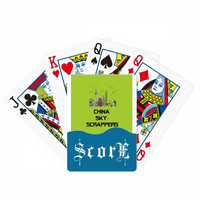 Kina Poznata građevinska neboder Score Score Poker igračka karta Inde