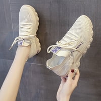 Tenisice za ženske casual cipele pletene detaljne sportske cipele mrežaste čipke gore