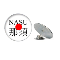 Nasu Japaness Naziv grada Red Sun zastave okrugli metalni kašični pin pin Brooch
