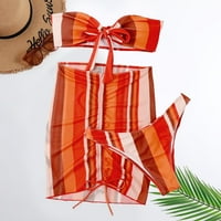 Ženska kupaći odijela Striped bikini High Strup kupaći kostimi za kupaće kostime Split kupaći kostim