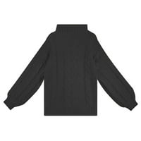Advoicd Duks za jesen Ženski prugasti dugi rukav Otvoreni prednji pleteni kardigan Duks povremenog pulover