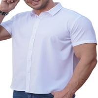 Capreze gumb niz majicu kratkih rukava za muškarce Ljetne casual vrhove ovratnika