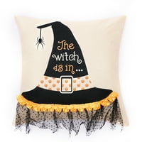 Jastučnica, Halloween Cartoon vještica Šešir Ispiši kvadratni jastučni jastučni dodaci za dnevnu sobu