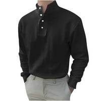 Muške košulje s dugim rukavima Casual Regular Fit Basic dizajnirane pamučne košulje Solid Color Wisture