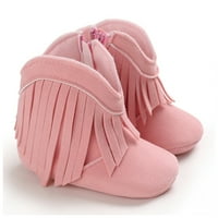 Crib Cipele Djevojke za bebe cipele sa bočnim patentnim zatvaračem pamuk solirni