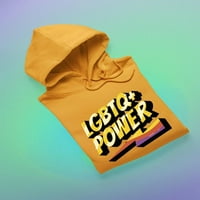 LGBTQ + Power Golden Baner Hoodie Muškarci -Martprints Dizajn, muški 3x-veliki