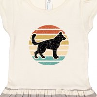 Inktastična njemačka ovčarska silhoueta Vintage Retro poklon toddler haljina