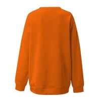 Halloween majice za žene smiješni pulover s kosturu s dugim rukavima prevelik džemper za Crewneck Harajuku