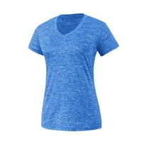 Košulje za žene Pamuk V izrez kratki rukav vlagu Wicking majice Sport Activewear Ženske vrhove Mint