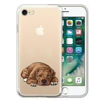 Meka TPU Clear Case Slim zaštitni poklopac za Apple iPhone 4.7 , američki pit bul terijer pas ležeći