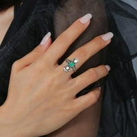 Jiyugala prstenovi za muškarce retro stil šupljeg dodataka uzorka čipka imitacija cirkonskih prstena