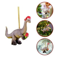 Jikolililili božićni ukras božićni ukrasi Božićni drveni dinosaur drveni ukras za božićne stablo na smanjenju