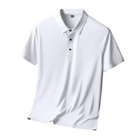 Muške polo košulje od slatkog materijala u boji, ležerne kratkih rukava za golf majicu