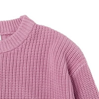 Duks Xmarks za dječak dječaka Klint džemper okrugli vrat dugih rukava pulover duks zimski topli kabelski pleteni džemper za dječju djevojku 18m-7y