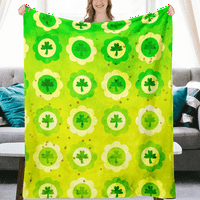 St Patricks dan zelena ležerna pokrivač s blagim plišanim pokrivačom spavaćom sobom kaučem na kauč na