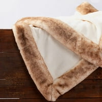 Luksuzan super mekani prugasti pokriva krznene pokrivač za kauč, 60 80 sive marl, toplo mliječno plišanje