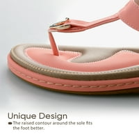 Venoro Low-Wedge ženske sandale casual ravne dno papuče protiv klizanja cipele veličine 6, ružičasta