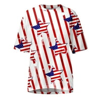 Cuts Thirt Muška suha mješavina MENS USA Flag American Patriotska majica Kratki rukav Neovisnost Daytshirts