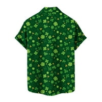 Meitianfacai Muške majice Muške St Patricks Dnevna košulja tiskana jedne džepne majice Ležerne prilike