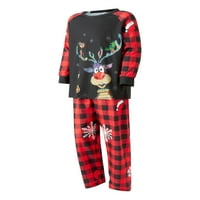 Planing Božićne PJS Podudaranje Striped ELK podudaranje pidžama za parove za praznike za spavanje
