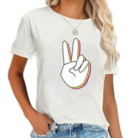 Mirovni mir ručni znak za i ženska majica