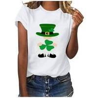 Zodggu Save Big St. Patrick's Day Day za žene Košulje za žene Modne dame bluza Gnomes Ispiši kratki