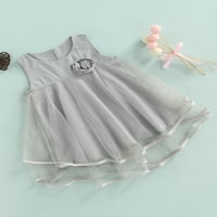 Seyurigaoka Toddler Kids Girls Lijepa haljina Solidna boja Fluffy mrežica Tulle Vest Haljina princeze