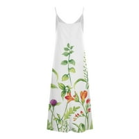 Summer Plus Veličine Haljine za žene ispod 10 dolara, modne žene Ljeto Ležerne prilike Print V-izrez