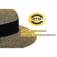 Ljetni sunčevi kape za žene sa UV zaštitom žene upf široki ružni kašika šešira Sklopivi slamki plažni
