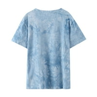 Slatki vrhovi za žene kratkih rukava Bluze Regularne fit t majice Pulover Ties Thees Tine Dye Graphic