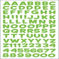 Sticto Alphabet naljepnice-zabavna kuća zelena metalik