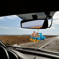 Veki Car Ogledalo Privjesak za pse Privjesak za kamione Privjesak za rezanje suncokreta Creative Dekoracija