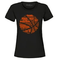 Trgovina 4EVER-a Ženska košarkaška reč Cloud Orange Ball Silhouette Grafička majica XX-Velika crna