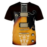 DTIDTPE Blazer jakne za muškarce, Fashon gitara 3D ED majica Cool ljeto s teas vrhovima Muški vrhovi