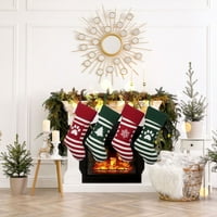 Plišane božićne čarape slatke lijepe božićne čarape za zabavu kući viseći dekor 1