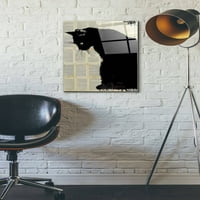 Epic Art 'Cat Black' od Loui Jover, akrilne staklene zidne umjetnosti, 16 x24