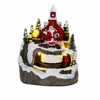 Ornament za božićnu temu sa rotacijom i muzikom Svjetlosni Santa Snowman Ornament za dom unutar ukrasa