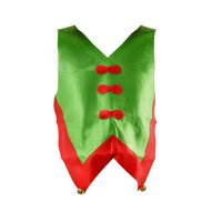 Zeleni crveni božićni prsluk sa zvonima za odmor Pribor Xmas kostim