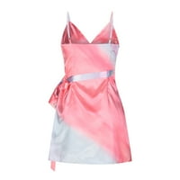 Swood haljine za žene ruffle mini haljina plaža SIDI haljina Boho cvjetna haljina za print Spring gradijent