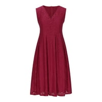 Ženska ljuljačka mini pamučna obrisana haljina ljetna modna obična haljina čvrsta boja Vintage trendusne