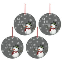 Loopsun Božićni dekor personalizirajte oblikorane ukrase viseći ukrasi za božićnu ukrasu za zimske ukrase