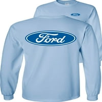 Plavi ovalni logo Ford majica s dugim rukavima grb Grb GT St Racing