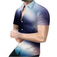 Geometrijska majica Amidoa 3D negirajući redovito tiskovina kratkih rukava kratkih rukava modna casual