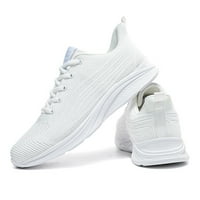 Crne tenisice za muškarce široka širina veličine jogger tenisica čvrste mreže prozračne lagane cipele za trčanje čipke ubrzave ležerne cipele za hodanje bijele veličine 42