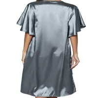 Bomotoo Ženska haljina za spavanje V izrez Noćne haljine Svile Nighthowns Softvajsko odjeće Noćna terase