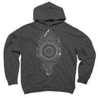 Sveta geometrija - sjeme životnog ugljena siva grafički pulover Hoodie - dizajn od strane ljudi XL