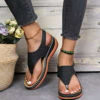 Sandale iz Aueoeo Womens, ženske ljetne flip flops klinove ležerne ravne sandale Udobne ankete elastične