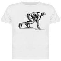 Line Sketch Atlete na traci Majica Muškarci -Mage by Shutterstock, Muškarci XX-Large
