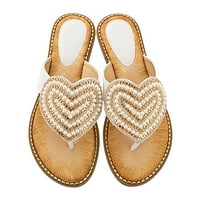 Papuče za žene okrugli nožni modni ljubavni dijamantski biserni sandale