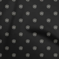 Onuone pamučne svilene crne tkanine blok DIY odjeće prekrivajući tkaninu za ispis tkanine sa dvorištem